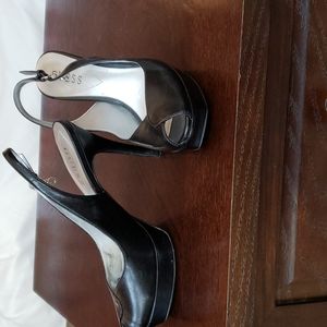 Black open toed heels